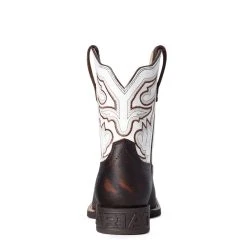 'Ariat' Youth 8" Sorting Pen Western Square Toe - Marbled Mahogany -cowboy shop S21 YTH WEST 10035990 heel 1024x1024@2x