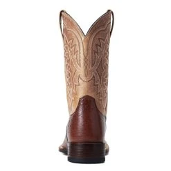 'Ariat' Men's 11" Night Life Ultra Western Square Toe - Antique Tabac Smooth Quill Ostrich / Sorrel Brown -cowboy shop S22 MNS WEST 10040344 heel 1024x1024@2x
