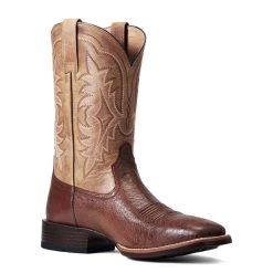'Ariat' Men's 11" Night Life Ultra Western Square Toe - Antique Tabac Smooth Quill Ostrich / Sorrel Brown -cowboy shop S22 MNS WEST 10040344 medial 1024x1024@2x