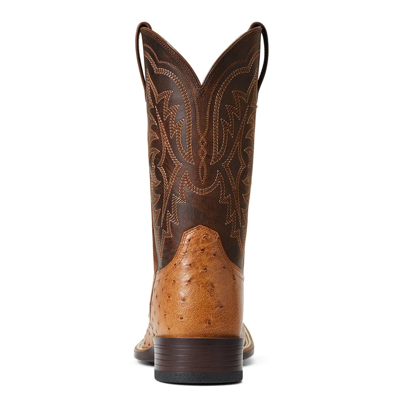 'Ariat' Men's 11" Night Life Ultra Western Square Toe - Ranger Smooth Quill Ostrich / Beam Brown 6 'Ariat' Men's 11" Night Life Ultra Western Square Toe - Ranger Smooth Quill Ostrich / Beam Brown - Image 5