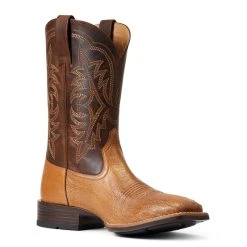 'Ariat' Men's 11" Night Life Ultra Western Square Toe - Ranger Smooth Quill Ostrich / Beam Brown 10 'Ariat' Men's 11" Night Life Ultra Western Square Toe - Ranger Smooth Quill Ostrich / Beam Brown -cowboy shop S22 MNS WEST 10040345 medial 1024x1024@2x