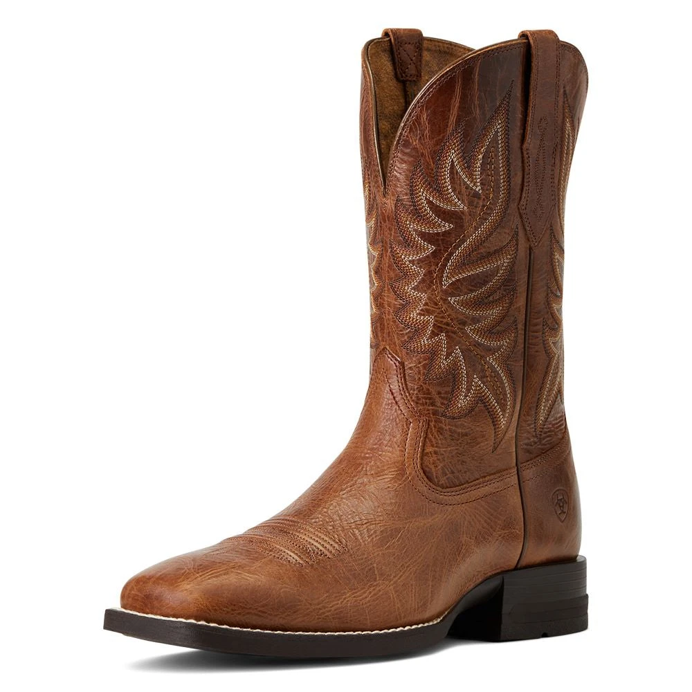 'Ariat' Men's 10.5" Brander Western Square Toe - Dark Tan 7 'Ariat' Men's 10.5" Brander Western Square Toe - Dark Tan - Image 5