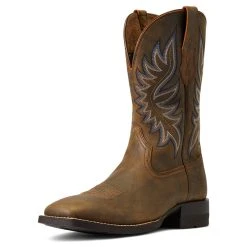 'Ariat' Men's 11" Brander Western Square Toe - Bear Brown -cowboy shop S22 MNS WEST 10040409 3 4 front 1024x1024@2x