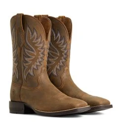 'Ariat' Men's 11" Brander Western Square Toe - Bear Brown -cowboy shop S22 MNS WEST 10040409 pair 1024x1024@2x
