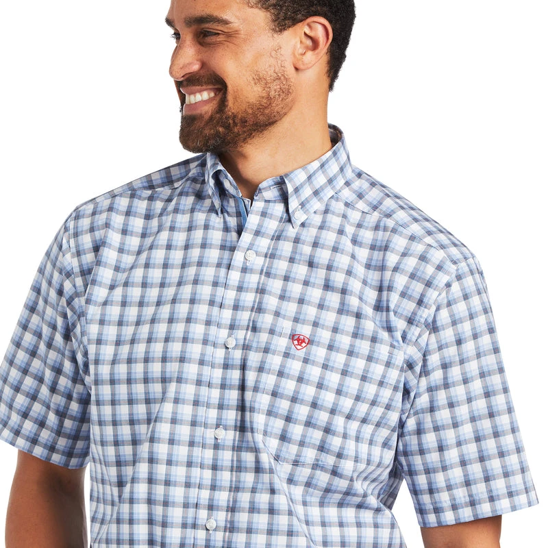 'Ariat' Men's Pro™ Fred Classic Fit Button Down - White / Blue 5 'Ariat' Men's Pro™ Fred Classic Fit Button Down - White / Blue - Image 3