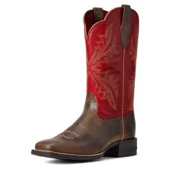 'Ariat' Women's West Bound Square Toe - Sable / Red 10 'Ariat' Women's West Bound Square Toe - Sable / Red -cowboy shop S22 WMS WEST 10040287 3 4 front 1024x1024@2x