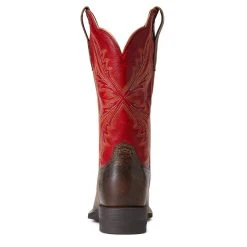 'Ariat' Women's West Bound Square Toe - Sable / Red 11 'Ariat' Women's West Bound Square Toe - Sable / Red -cowboy shop S22 WMS WEST 10040287 heel 1024x1024@2x