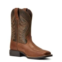 'Ariat' Youth Amos Square Toe - Sorrel Crunch / Army Green 13 'Ariat' Youth Amos Square Toe - Sorrel Crunch / Army Green -cowboy shop S22 YTH WEST 10040332 medial 1024x1024@2x