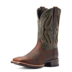 'Ariat' Men's 11" Rowder VentTEK 360° Western Square Toe - Rust / Forest Green -cowboy shop S23 MNS WEST 10044478 3 4 front 1024x1024@2x