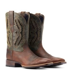 'Ariat' Men's 11" Rowder VentTEK 360° Western Square Toe - Rust / Forest Green -cowboy shop S23 MNS WEST 10044478 pair 1024x1024@2x