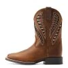 'Ariat' Youth 9" Quickdraw VentTek Western Square Toe - Distressed Tan 2 'Ariat' Youth 9" Quickdraw VentTek Western Square Toe - Distressed Tan -cowboy shop S23 YTH WEST 10044485 side 1024x1024@2x