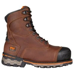 'Timberland Pro' Men's 8" Boondock 600GR WP Comp Toe - Brown Full-Grain / Black