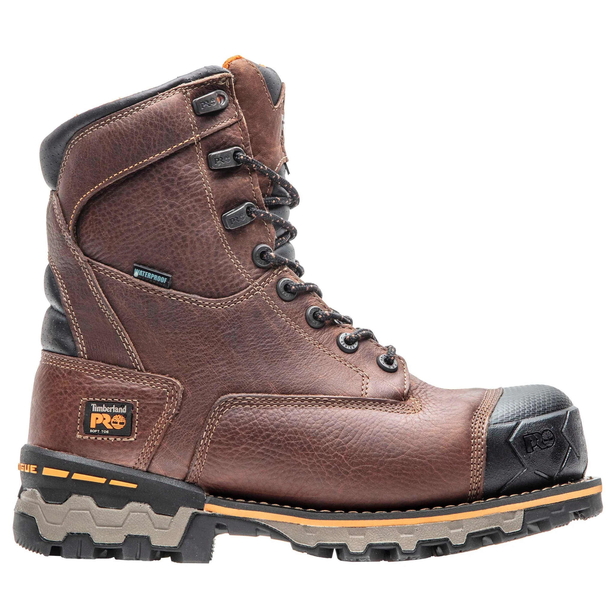 'Timberland Pro' Men's 8" Boondock 600GR EH WP Soft Toe - Brown / Black 3 'Timberland Pro' Men's 8" Boondock 600GR EH WP Soft Toe - Brown / Black
