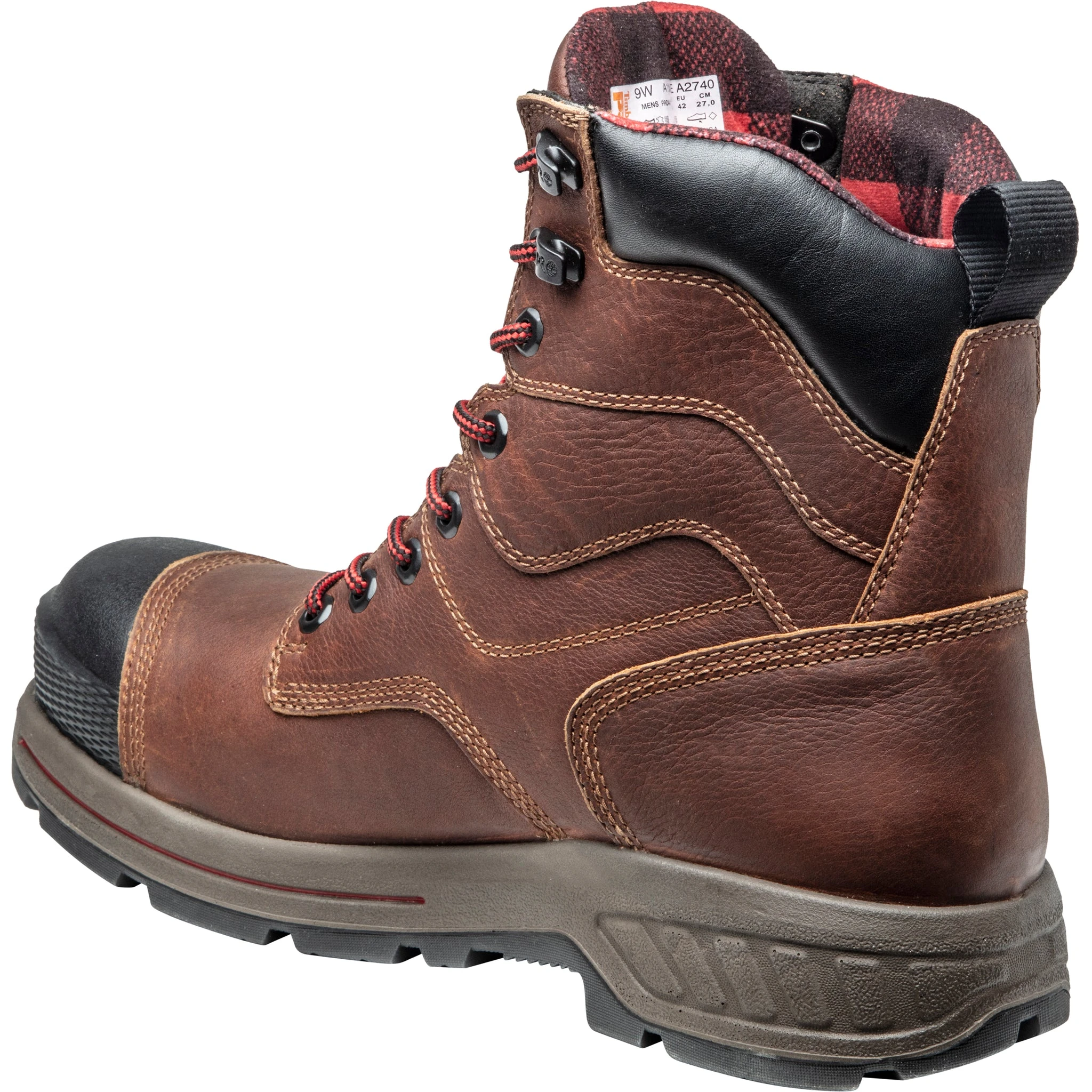 'Timberland Pro' Men's 8" Endurance HD 600GR WP Comp Toe - Brown / Black 7 'Timberland Pro' Men's 8" Endurance HD 600GR WP Comp Toe - Brown / Black - Image 5