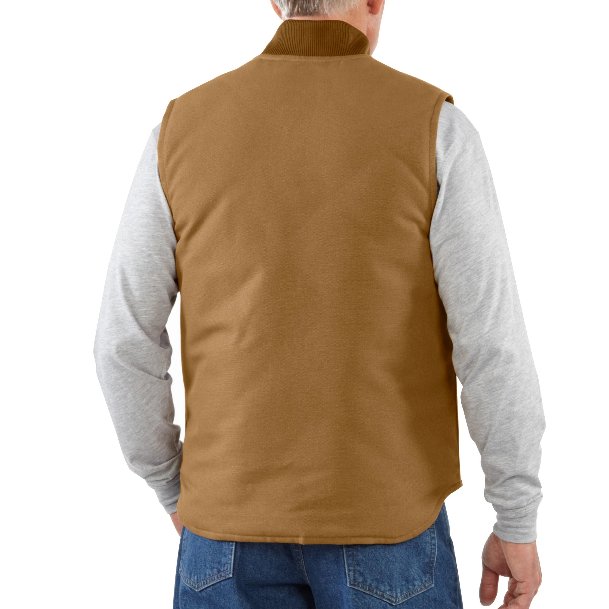 'Carhartt' Men's Duck Vest Arctic Quilt Lined - Carhartt Brown 5 'Carhartt' Men's Duck Vest Arctic Quilt Lined - Carhartt Brown - Image 3