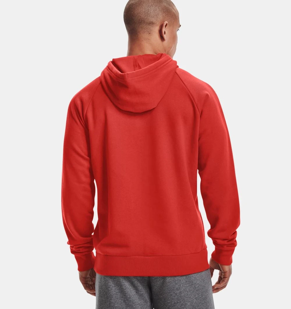 'Under Armour' Men's Rival Fleece Big Logo Hoodie - Radiant Red / Black 4 'Under Armour' Men's Rival Fleece Big Logo Hoodie - Radiant Red / Black - Image 2