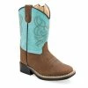'Old West' Toddler Broad Square Toe - Brown / Turquoise -cowboy shop VB1067 1024x1024@2x