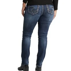 Silver Jeans Co. 'Silver Jeans' Women's Suki Mid Rise Straight Leg - Dark Indigo (Ext. Sizes) 7 Silver Jeans Co. 'Silver Jeans' Women's Suki Mid Rise Straight Leg - Dark Indigo (Ext. Sizes) -cowboy shop W93413SDI349 IND 02 1024x1024@2x