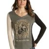 'Panhandle Slim' Women's Princess Seam Rodeo Tee - Olive -cowboy shop WLWT22R0T7 1024x1024@2x