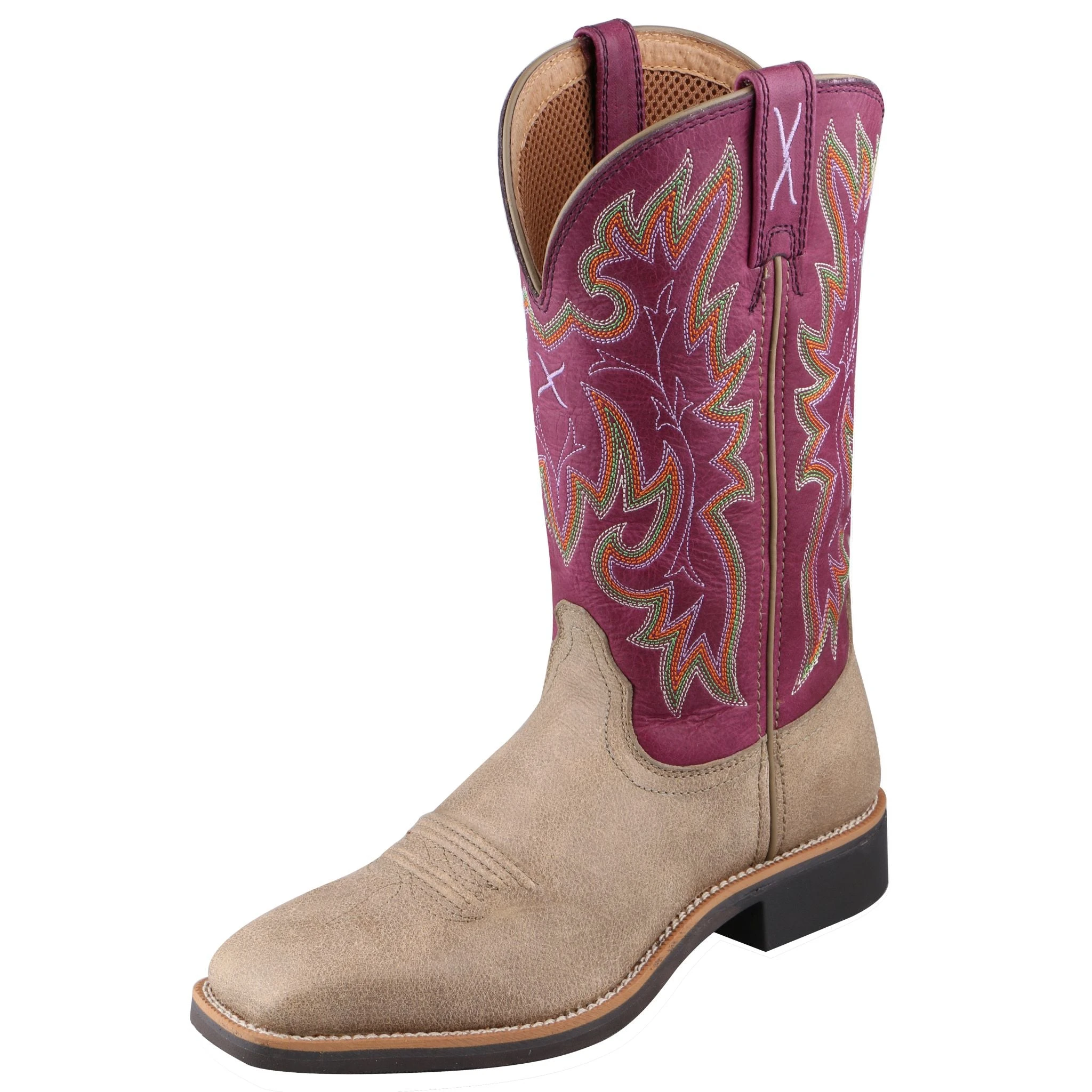 Twisted X Boots 'Twisted X' Women's 11" Top Hand - Magenta / Grey Tan 3 Twisted X Boots 'Twisted X' Women's 11" Top Hand - Magenta / Grey Tan