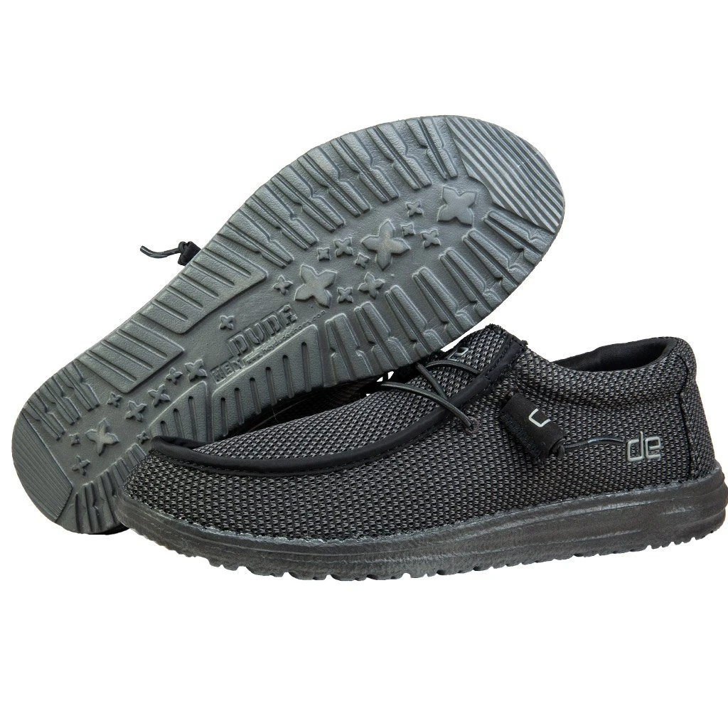 'Hey Dude' Men's Wally L Sox - Black 4 'Hey Dude' Men's Wally L Sox - Black - Image 2