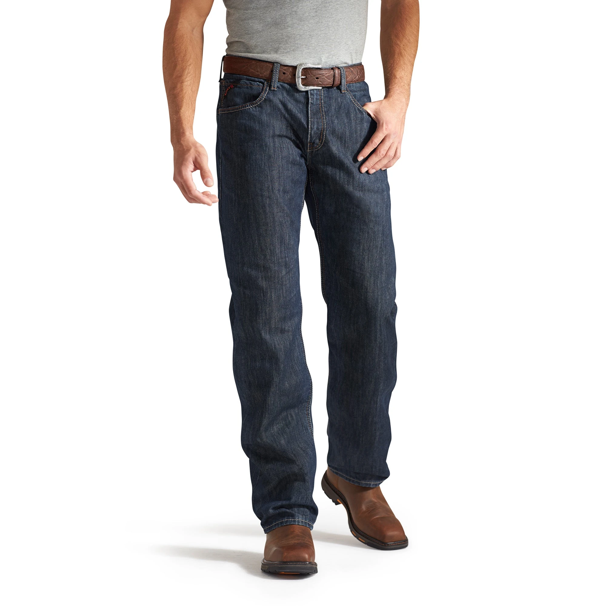 Ariat M3 Shale FR Loose Fit Jeans - Medium Wash Denim 3 Ariat M3 Shale FR Loose Fit Jeans - Medium Wash Denim