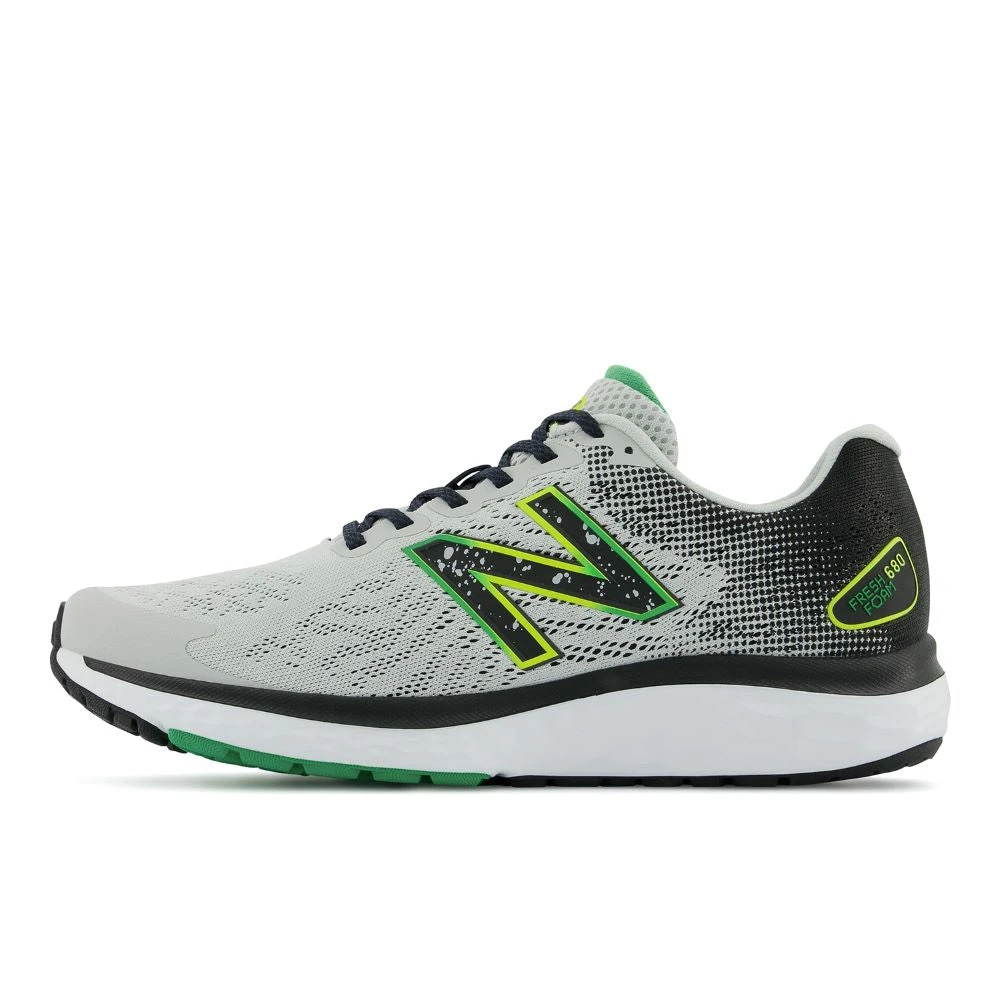 'New Balance' Men's Fresh Foam 680v7 - Grey / Black & Lemonade 7 'New Balance' Men's Fresh Foam 680v7 - Grey / Black & Lemonade - Image 5