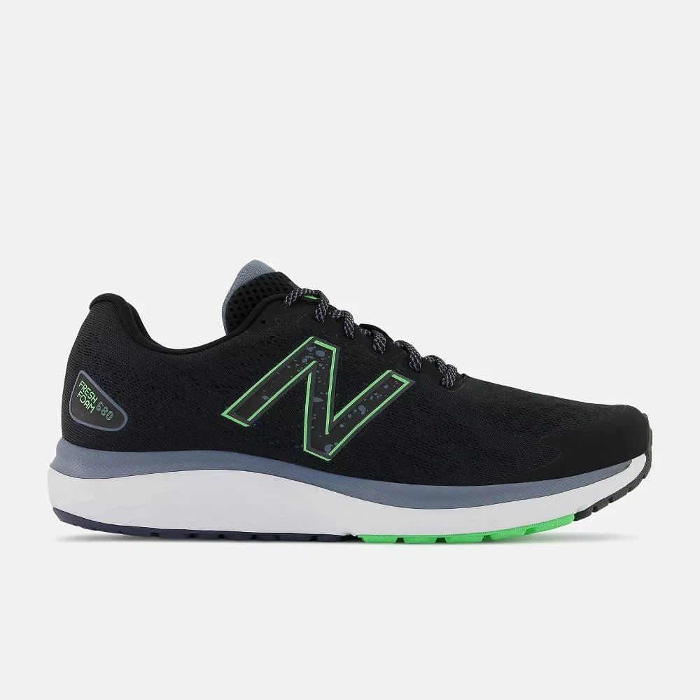 'New Balance' Men's Fresh Foam 680v7 - Black / Vibrant Spring 3 'New Balance' Men's Fresh Foam 680v7 - Black / Vibrant Spring