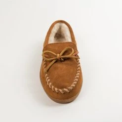 Minnetonka Moccasin Co 'Minnetonka' Men's Pile Lined Hardsole Moc Slipper - Brown -cowboy shop mens slippers pile hardsole brown 3902 01 1024x1024@2x