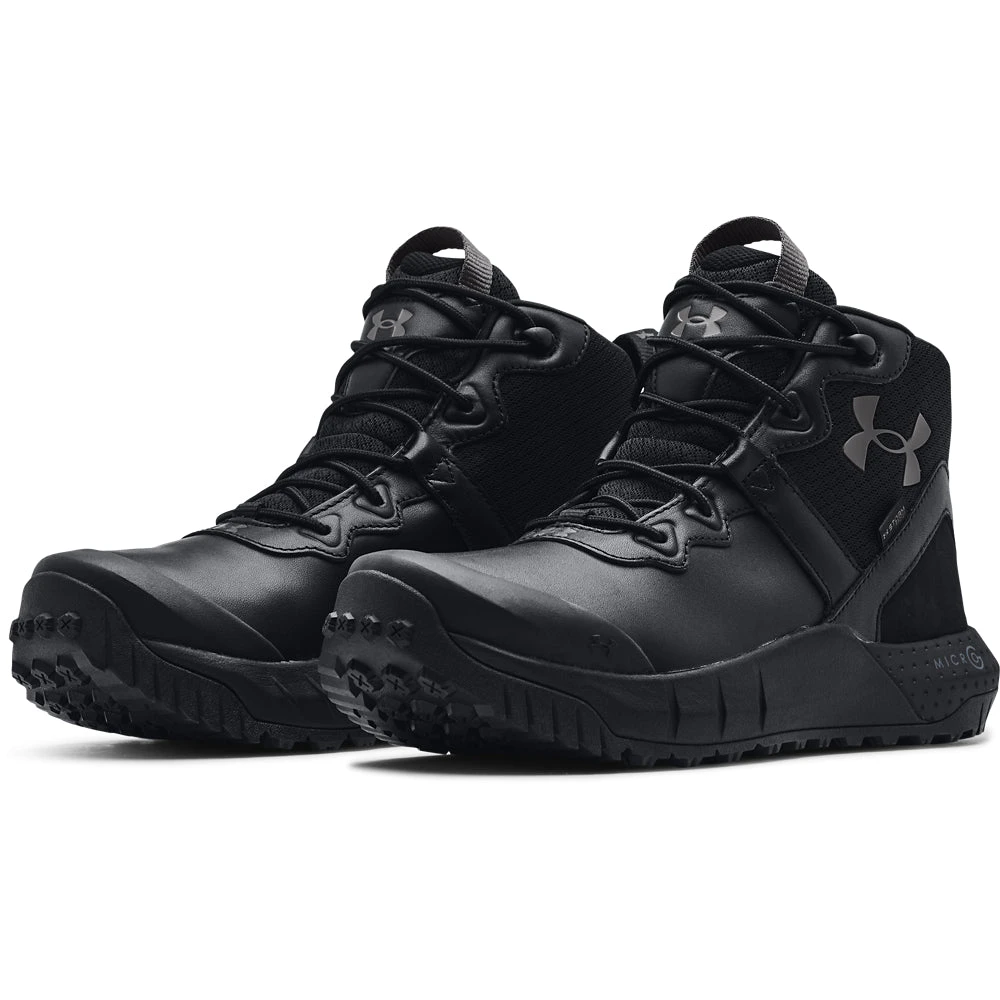 'Under Armour' Men's 6" Micro G® Valsetz Mid WP Tactical Boots - Black 7 'Under Armour' Men's 6" Micro G® Valsetz Mid WP Tactical Boots - Black - Image 5