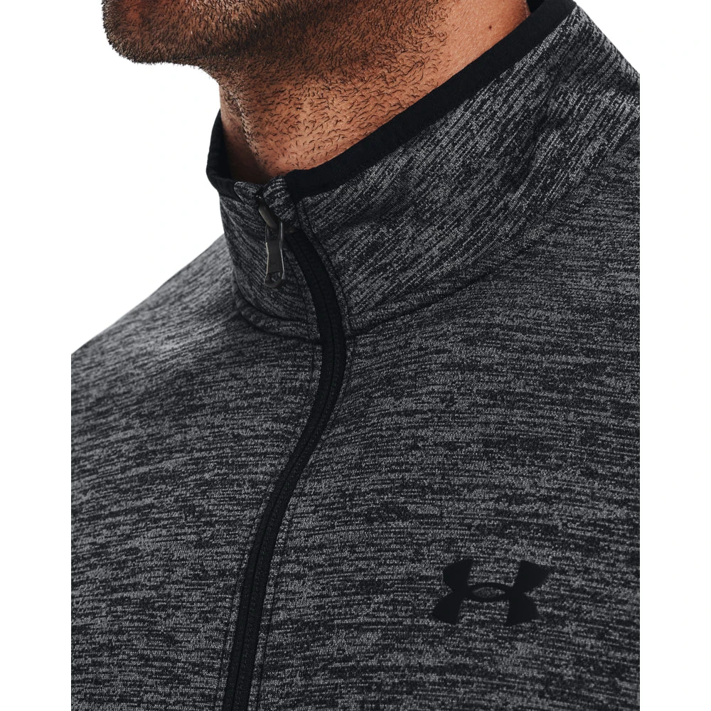 'Under Armour' Men's 1/2 Zip Fleece - Black / Black 4 'Under Armour' Men's 1/2 Zip Fleece - Black / Black - Image 2