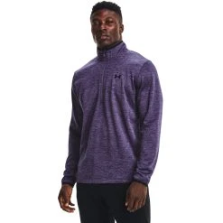 'Under Armour' Men's 1/2 Zip Fleece - Twilight Purple / Black