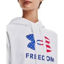 'Under Armour' Women's Freedom Rival Hoodie - White -cowboy shop s7.V5 1370026 100 COLLAR 1024x1024@2x
