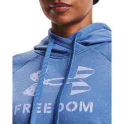 'Under Armour' Women's Freedom Rival Hoodie - River / Isotope Blue -cowboy shop s7.V5 1370026 488 COLLAR 1024x1024@2x