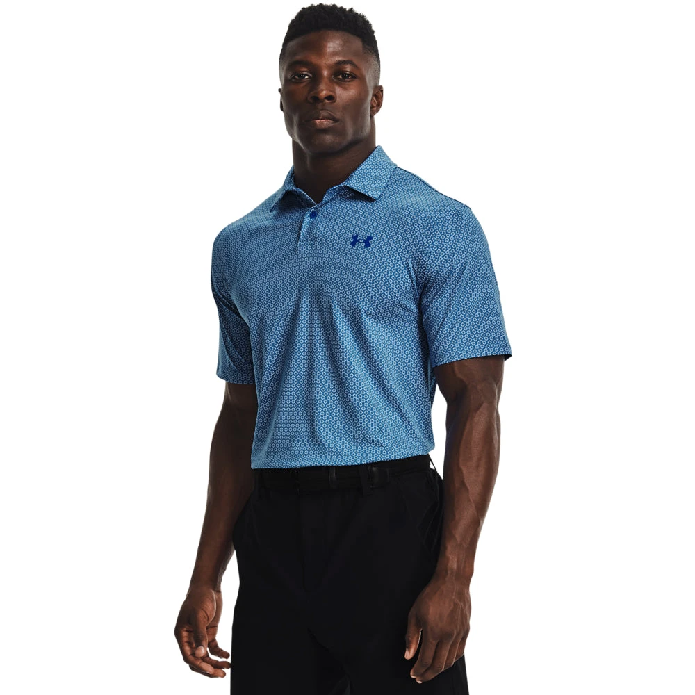 'Under Armour' Men's T2G Printed Polo - Victory Blue 3 'Under Armour' Men's T2G Printed Polo - Victory Blue