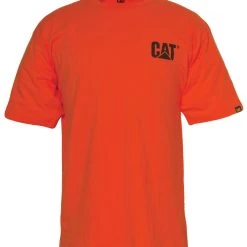 'Caterpillar' Men's Trademark Tee - Adobe Orange